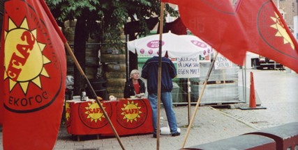 valbord och flaggor